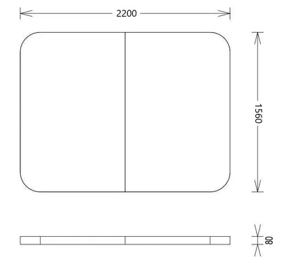 Thermoabdeckung Abdeckung Whirlpool 220x156cm anthrazitgrau