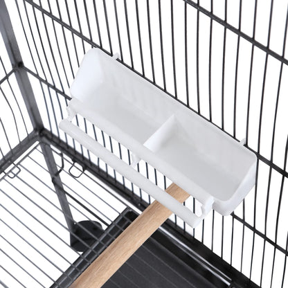 Vogelkäfig Voliere Schwarz 54x54x146 cm Stahl