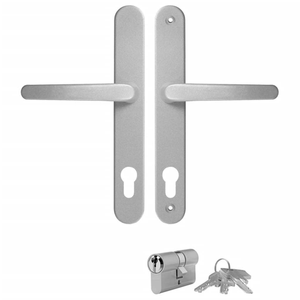 Haustür Eingangstür Anthrazit 88x200 cm PVC Links Türgriff