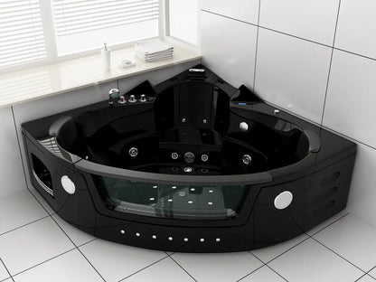 Whirlpool Badewanne Milano Indoor 140x140 cm Black