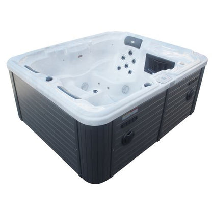 Sanotechnik OASIS OUTDOOR WHIRLPOOL white marble inkl. Abdeckung und Stiege 208x175x90 cm
