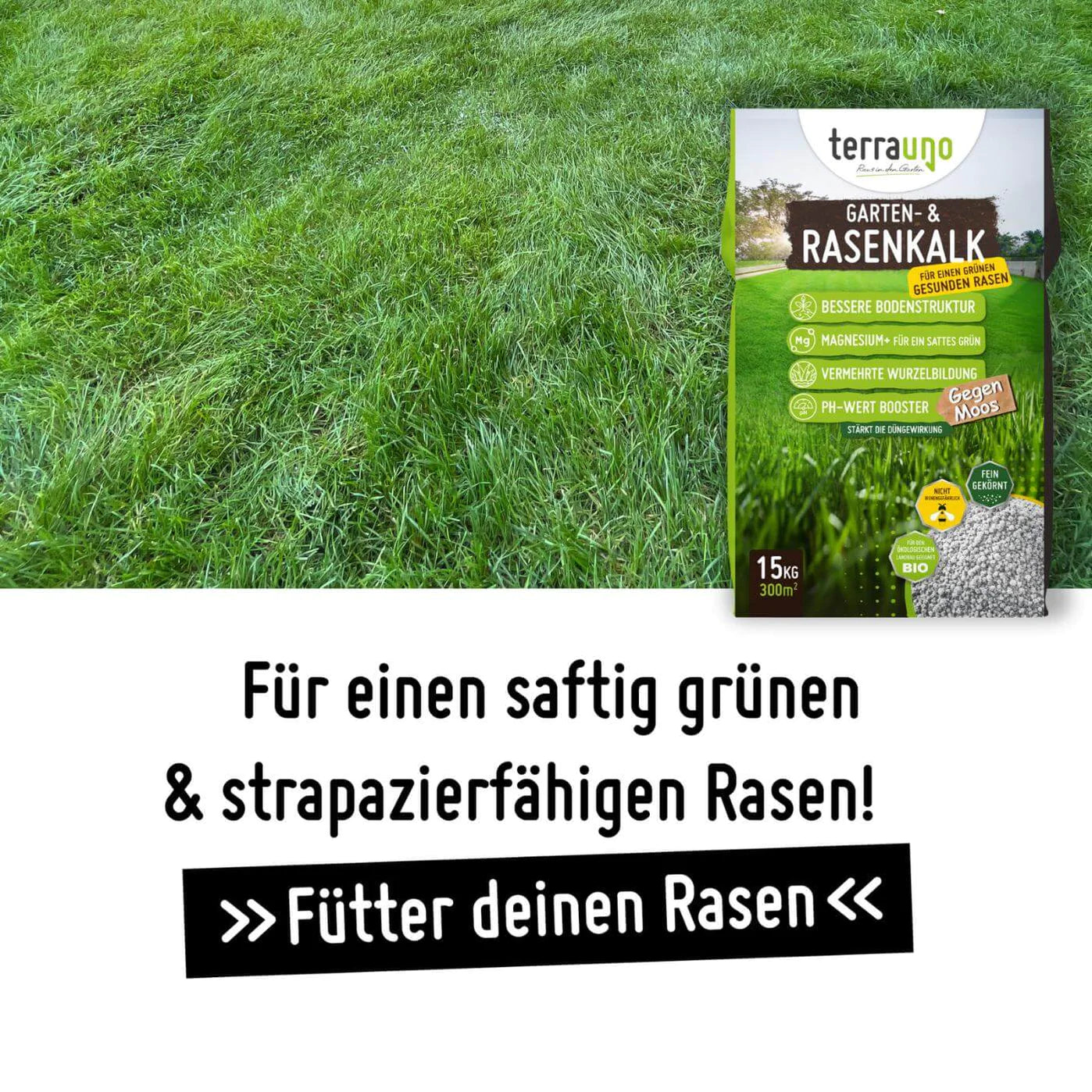 TerraUno Garten- & Rasenkalk | Für einen gesunden Rasen