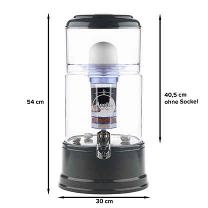 AcalaQuell® Smart kristallklar | anthrazit | 8 Liter für 1-4 Personen | verschiedene Optionen | Einsteigerset klein